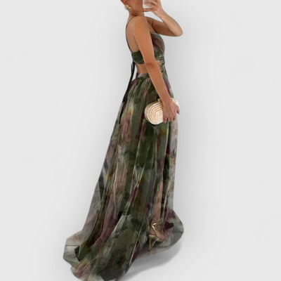 Ambre | Robe longue à imprimé fleuri
