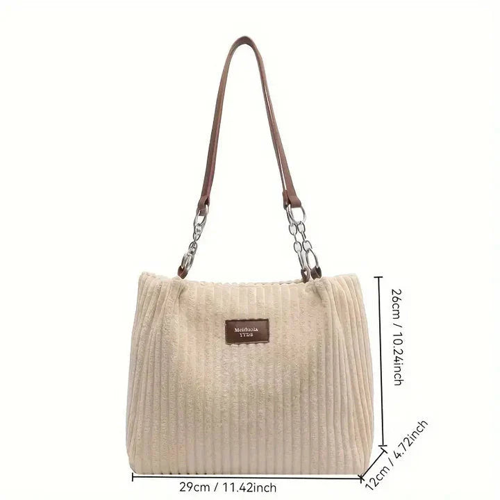 Amanda™ - Shopper En Velours Côtelé