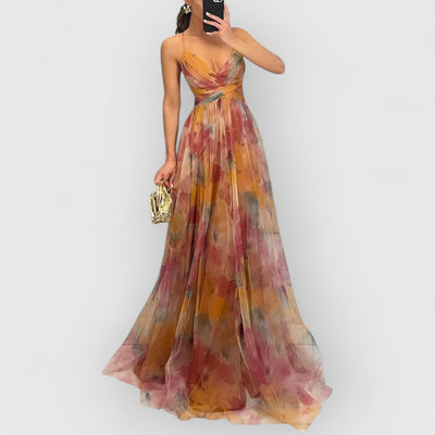 Ambre | Robe longue à imprimé fleuri