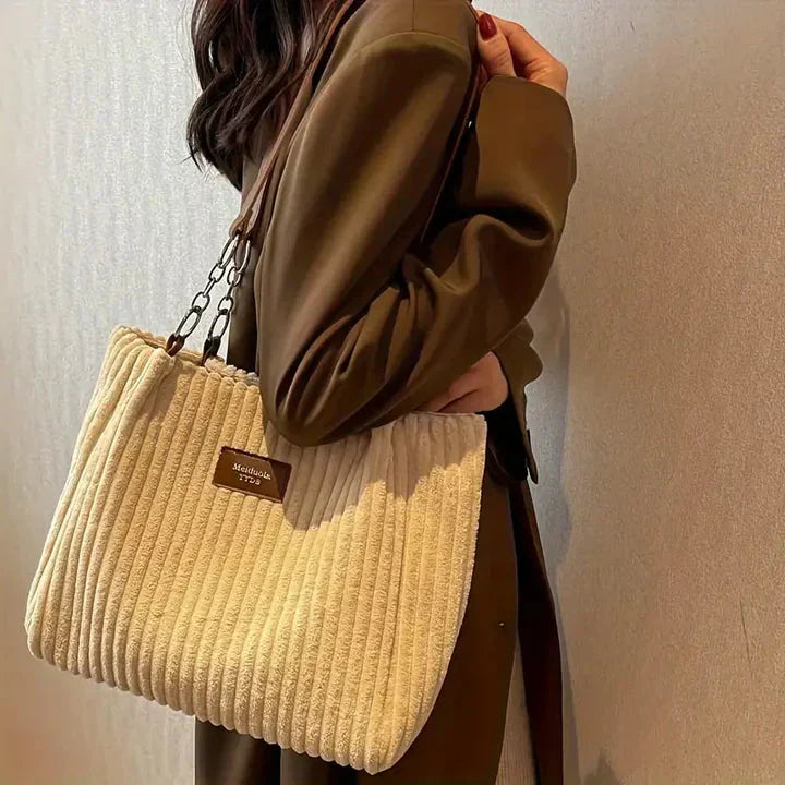Amanda™ - Shopper En Velours Côtelé